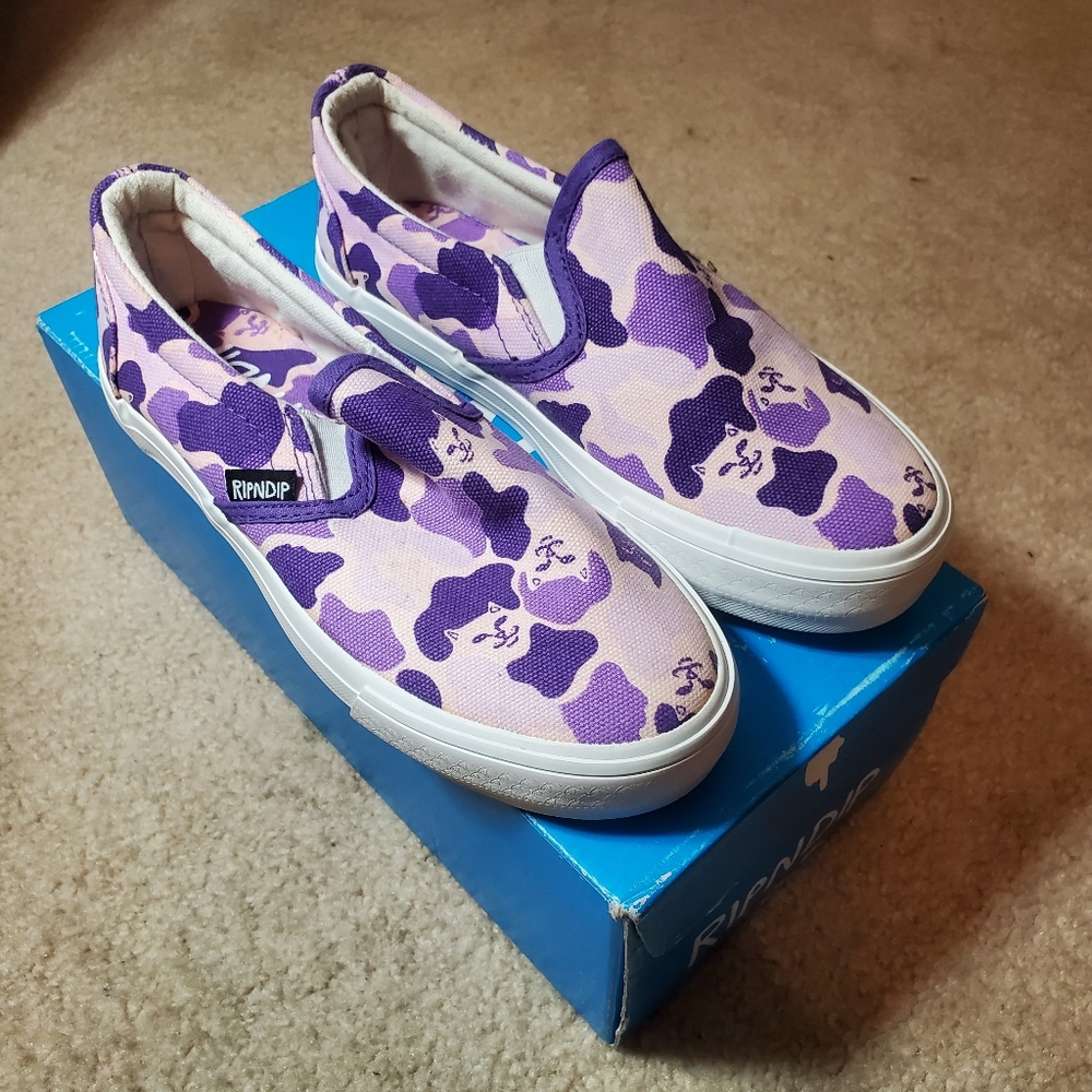 Ripndip purple camo shoes size 4